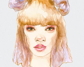 Melissa Art Print | Watercolor Painting | Lizzy Art | 5x7" | A5 (14.8 x 21 cm)