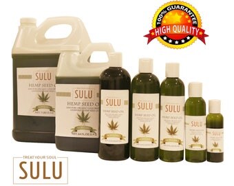 Cold Pressed Organic Hemp seed oil 100% pure all natural hemp oil from 4 oz up to 7 lbs