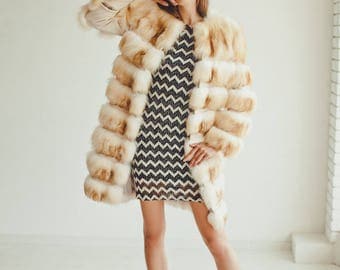 Fox fur coat | Etsy