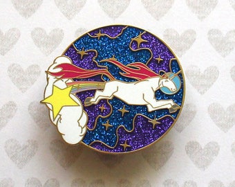 Unicorn Enamel Pin, Space Unicorn, Unicorn Party, Unicorn Lover Gift, Hard Enamel Pin, Enamel Pin, Rainbow Unicorn, Unicorn Gift, Glitter