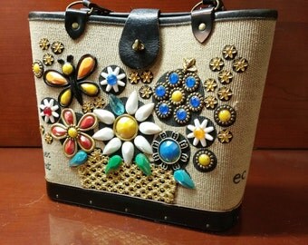 Vintage Enid Collins 'Flower Basket' Bucket Bag