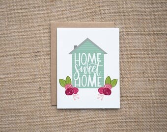 Home Sweet Home, Housewarming Card, New House Card, New Address Card