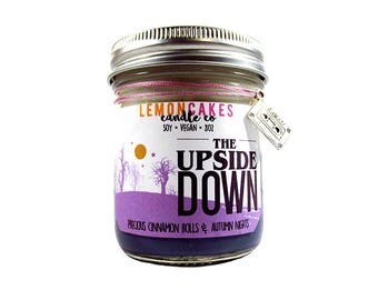 The Upside Down - TV Inspired Candle - 8oz Soy Candle - LemonCakes Candle Co - Precious Cinnamon Rolls & Autumn Nights