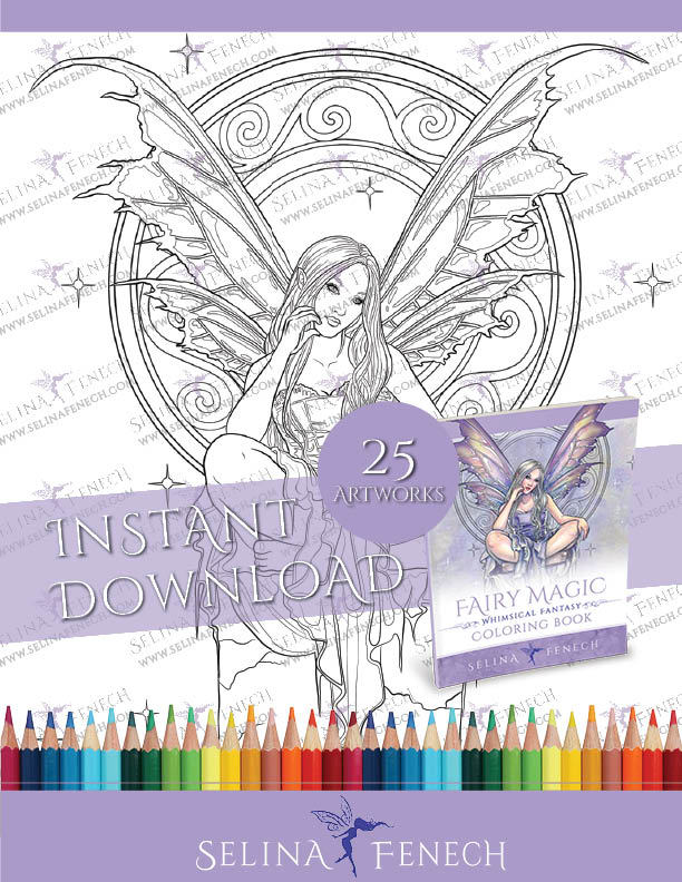 Fairy Magic Whimsical Fantasy Coloring Collection Coloring
