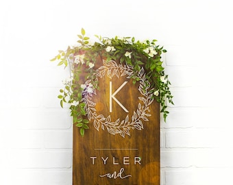 Custom Wedding Signs, Wood Wedding Sign, Couples Name Sign, Wedding Date Sign, Custom Wood Sign, Engagement Gift, Wedding Gift (GP1122)