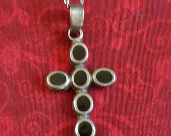 CP076 Sterling Silver Necklace with Cross Pendant