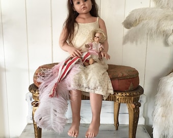 Reborn Toddler baby Girl Angelica by Reva Schick Brown Eyes Doll 43"