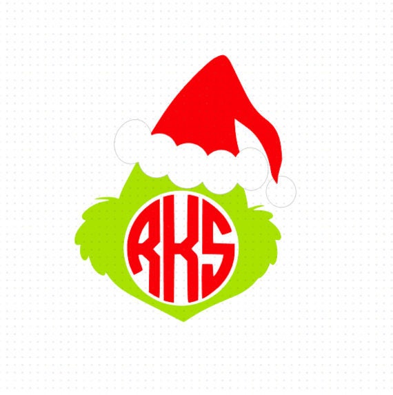 Download Christmas Monogram SVG Santa Hat SVG Christmas SVG Cricut