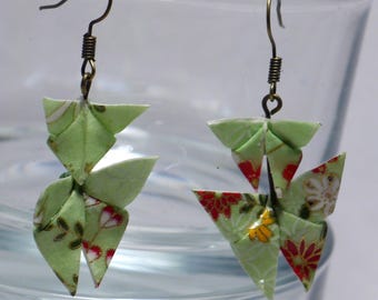 Origami butterfly earrings