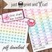 Weight Loss Planner Stickers Printable Diet / Scale Planner