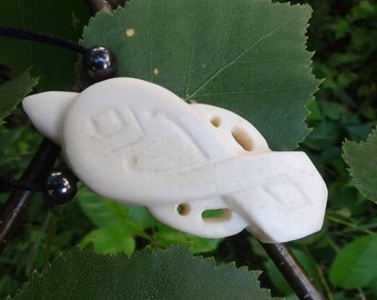 For husband Bone jewelry odins ravens viking jewelry nordic mens necklace norse odin necklace celtic jewelry celtic pendant raven pendant