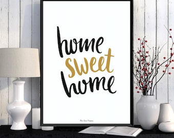 Home wall art decor, Quote poster, Word art, Digital typography, Inspirational quote poster, Modern design, Home sweet home, Quote print