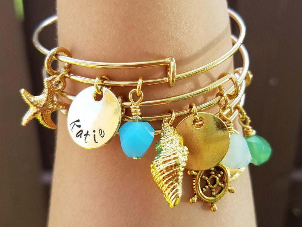 Customized Gold Plated Beach Bracelet Summer Outdoors