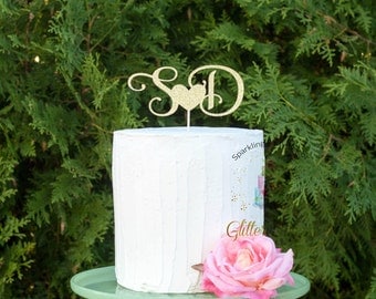 Wedding Cake Topper l Initials Cake Topper l Personalized Wedding Cake Topper l Engagement Cake Topper l Monogram Cake Topper