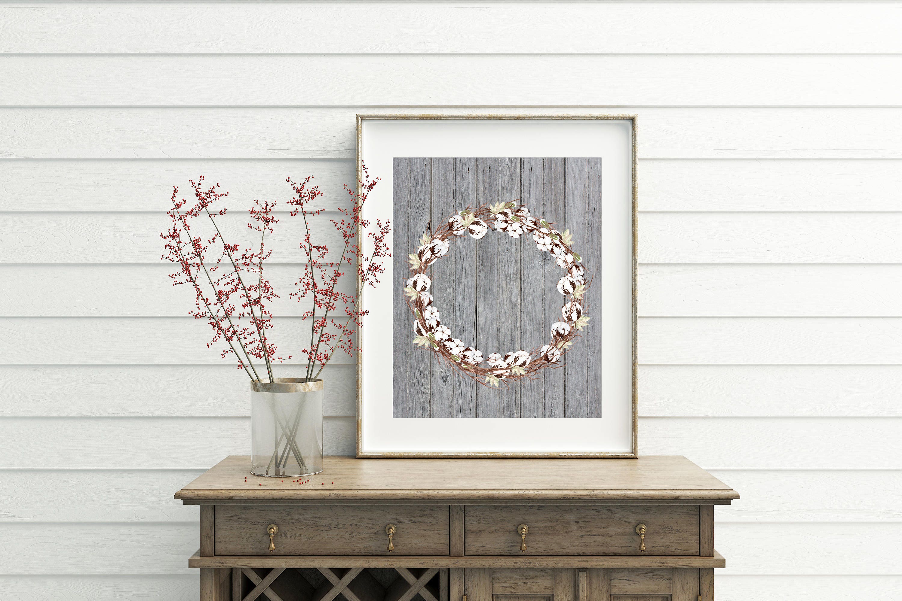 Wood Wall Decor Printable Cotton Wreath wood sign farmhouse Wood Wall Decor Printable Cotton Wreath wood sign farmhouse