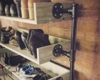Industrial Shoe Rack, Shoe Storage, Shoe Rack, Shoe Organizer, Entryway Shoe Storage, Closet Shoe Rack, Shoe Stand, JustKnotWood