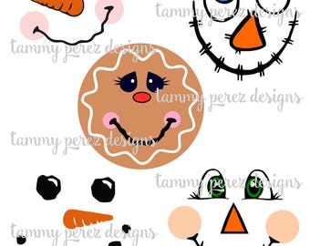 Scarecrow Snowman Gingerbread SVG DXF - Digital File for Craft Cutting