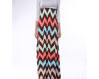 Bohemian dress,Maxi dress,long dress,Zigzag dress, chevron dress,long dress