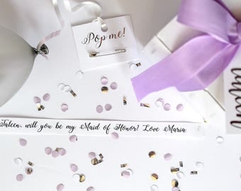 Will you be my Bridesmaid? Balloon box - Lavender