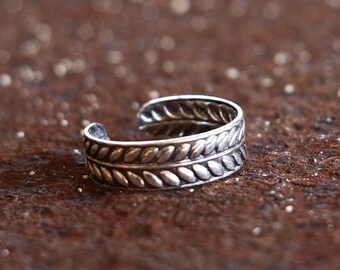 Laurel Toe Ring, Sterling Silver Toe Ring, Adjustable Silver Toe Ring, Roman Ring, Sterling Silver Ring, Sterling Silver Jewellery JT0010