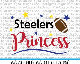 Steelers Princess SVG, Pittsburgh Steelers svg, football svg cut file, silhouette cut file, cameo file, cricut, sports svg, cricut svg