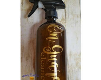 On Guard cleaner label, 16oz bottle, Gold or White, Bulk Labels Available, Essential Oil Labels, Vinyl Labels