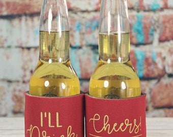 Wedding Can Coolers I'll Drink to That can cooler, Custom Wedding Can Cooler, Cheers Can Cooler, custom can cooler, Wedding Favors