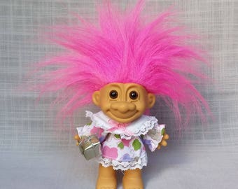 Pink hair troll | Etsy