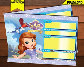 Invitación de Princesa Sofía invitación-imprimibles Sofía invitación Digital Princesa Sofía-Princesa Sofia partido decoración DIGITAL descargar