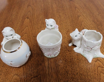 Lenox Curious Kitty Tealights Set of 3
