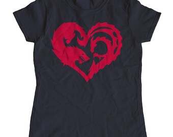 Stark Targaryen Love Jon Snow Daenerys Targaryen Game of Thrones Women's T-Shirt