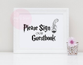 Harry Potter Wedding // Harry Potter Guest Book Sign