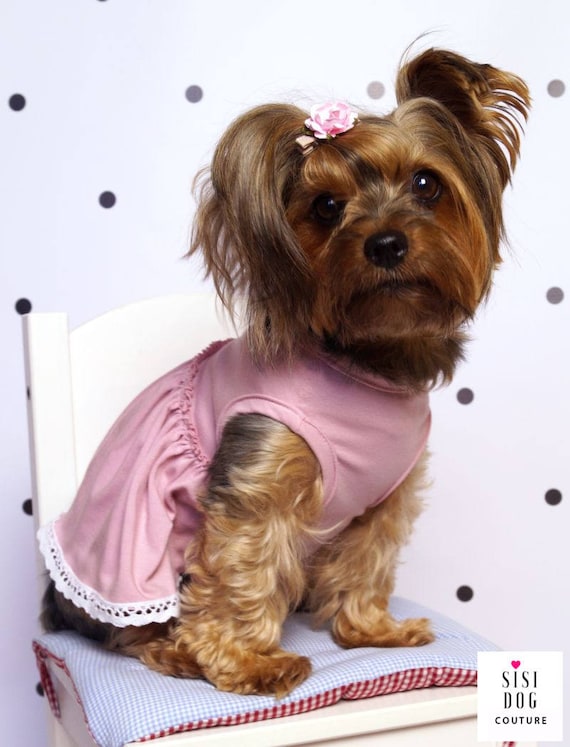 Girl dog clothes. Dresses for dog. Yorkie clothes. Dog