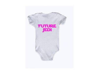 Future Jedi, Girl Jedi, Baby Jedi, Star Wars Onesie, Pink Jedi, Jedi Princess, Star Wars Baby Shower, Yoda, Princess Leia, Baby Announcement