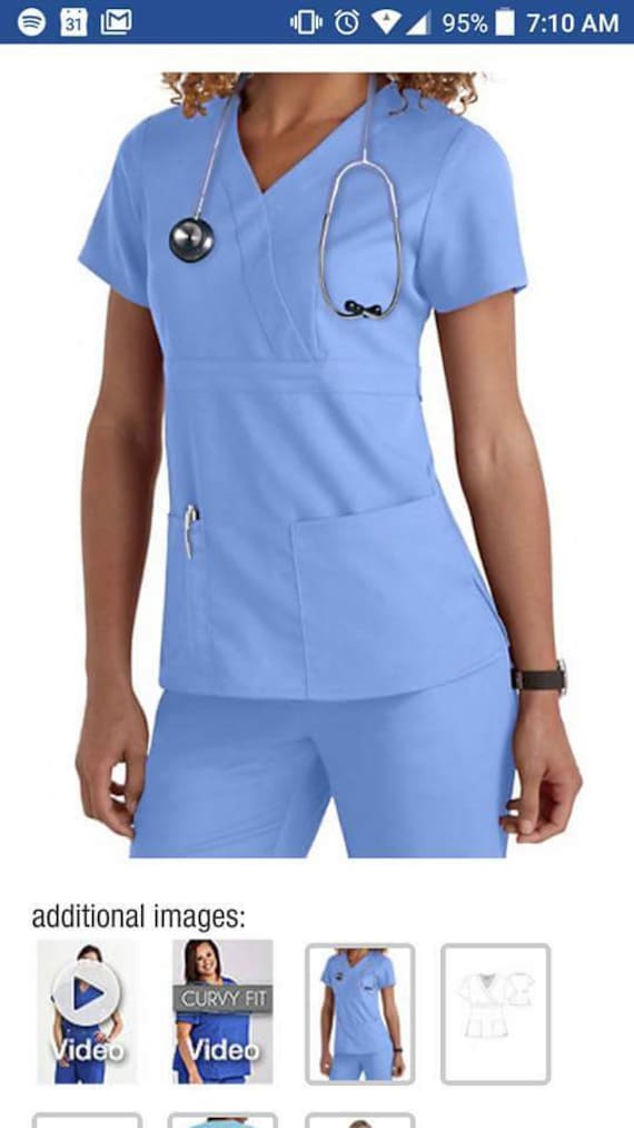 Grey's Anatomy Women's Scrubs Set Size Small top and