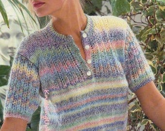 Beginner Knit Sweater Pattern Easy Short Sleeved Sweater