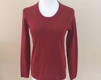 1970s Vintage Hooper U-Neck Thin Wool Sweater