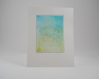 Watercolour Elephant So Proud Of You Card With Envelope