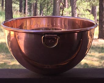 Vintage Copper Whisking Bowl Made in England