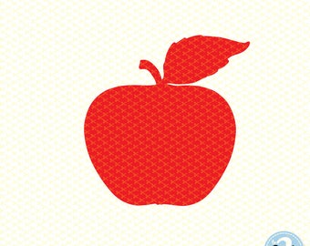 Apple SVG, DXF, PNG, Eps | Silhouette Cameo or Cricut, vector, clipart | Back to School Svg | Red Apple Svg | Apple clipart