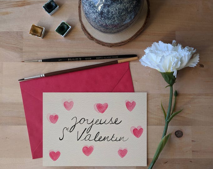 Valentine's Day card - Hearts and shadows