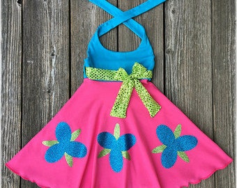 Poppy Troll Dress, Poppy Troll Birthday Party Dress, Poppy Troll Birthday Party Outfit, Poppy Troll Costume