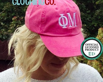 Phi Mu Hat, Sorority Monogram Baseball Cap, Personalize Baseball Hat, Sorority Gift, Monogram Hat, Embroidered Ball Cap, Monogrammed Gift