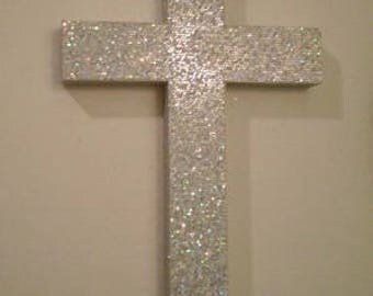 silver glitter wall cross decorative super sparkling octagonprisma glitter 95 - Decorative Wall Crosses silver glitter wall cross decorative super sparkling octagonprisma glitter 95 - Decorative Wall Crosses