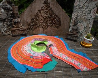 Hmong Textile Vintage Embroidered Collar