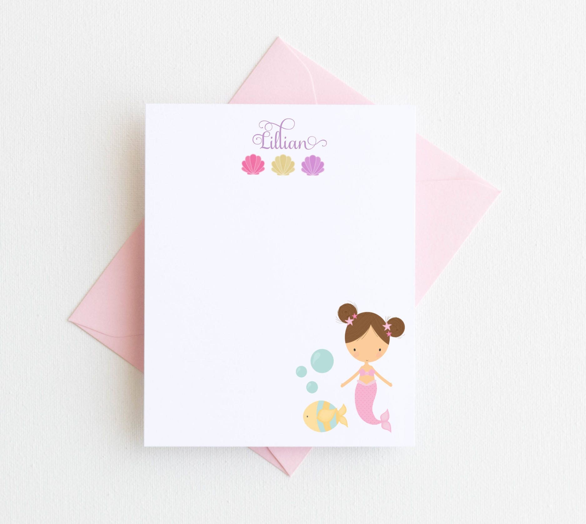 Mermaid Thank You Cards Mermaid Thank You Notes Mermaid