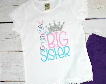 Promoted To Big Sister, Big Sister Shirt, Big Sister Outfit, Big Sister Gift, Promoted To Big, Big Sister T Shirt, Big Sister Toddler