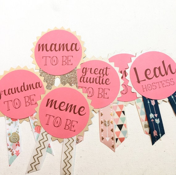 baby shower pins name tags mommy to be