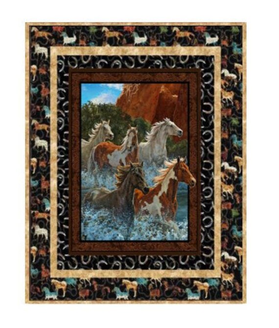 Rivers Edge Horse Quiltchildrens bedding handmade quilts