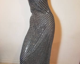 FREE SHIPPING Wiggle Metallic Sequin gown